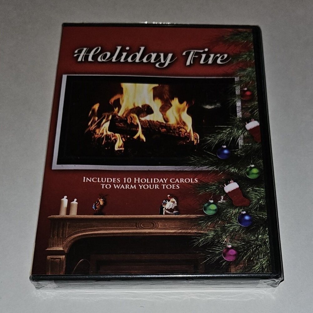 NEW Holiday Fire DVD Includes 10 Holiday Carols FACTORY SEALED